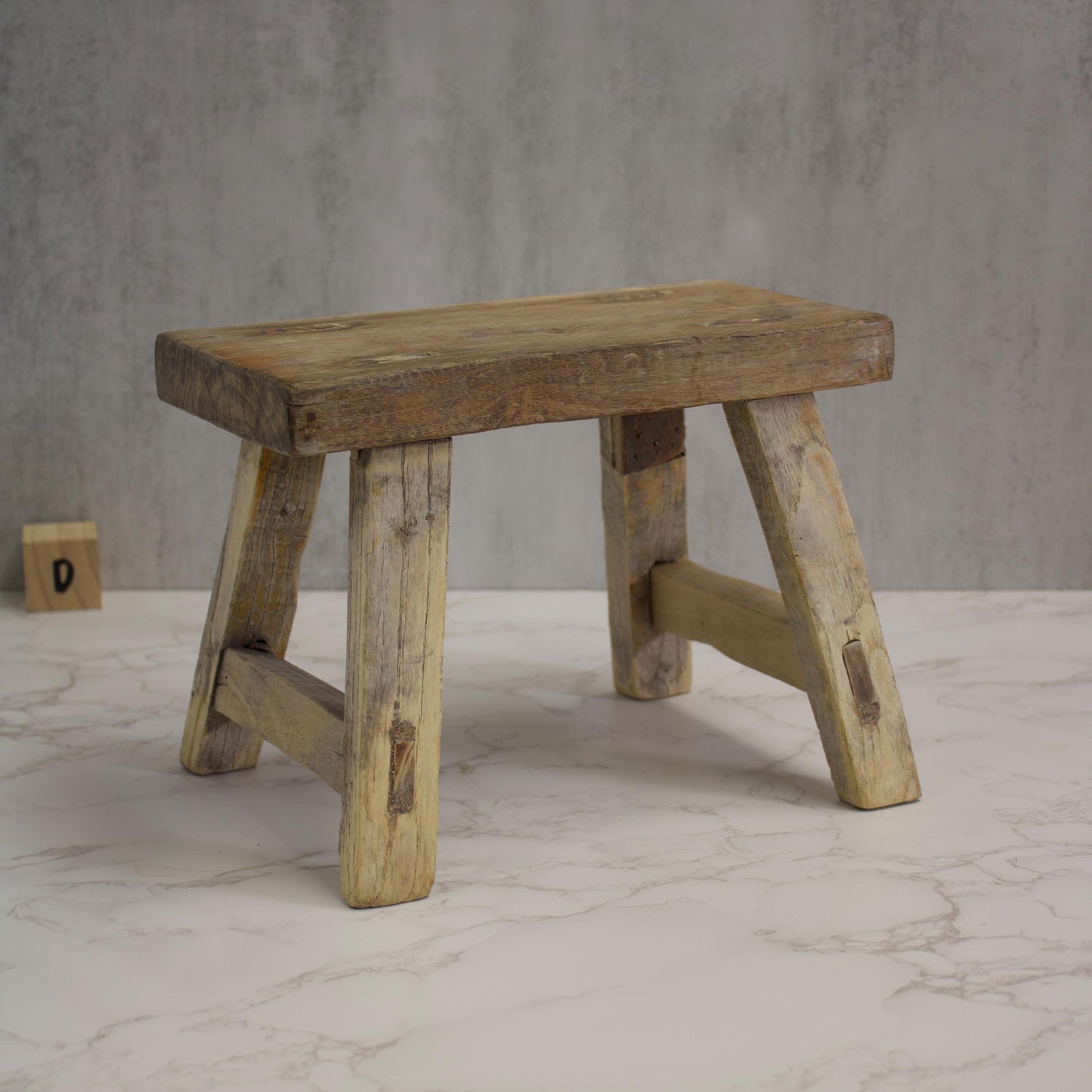 Vintage Mini Elmwood Stool