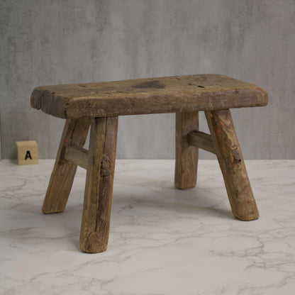 Vintage Mini Elmwood Stool