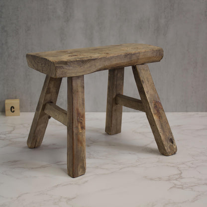 Vintage Mini Elmwood Stool