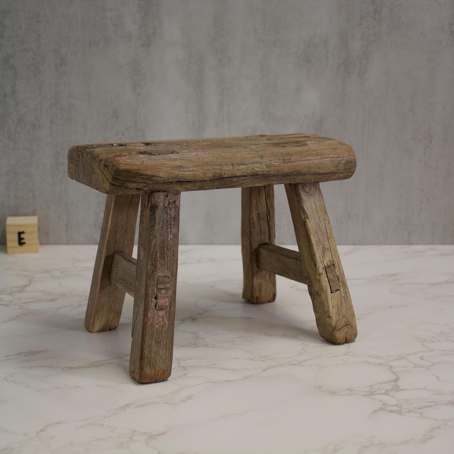 Vintage Mini Elmwood Stool