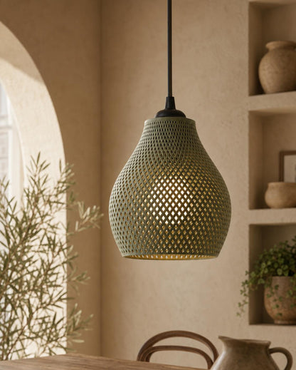 Modern Lattice Pendant Light with E26 Socket & Ceiling Canopy