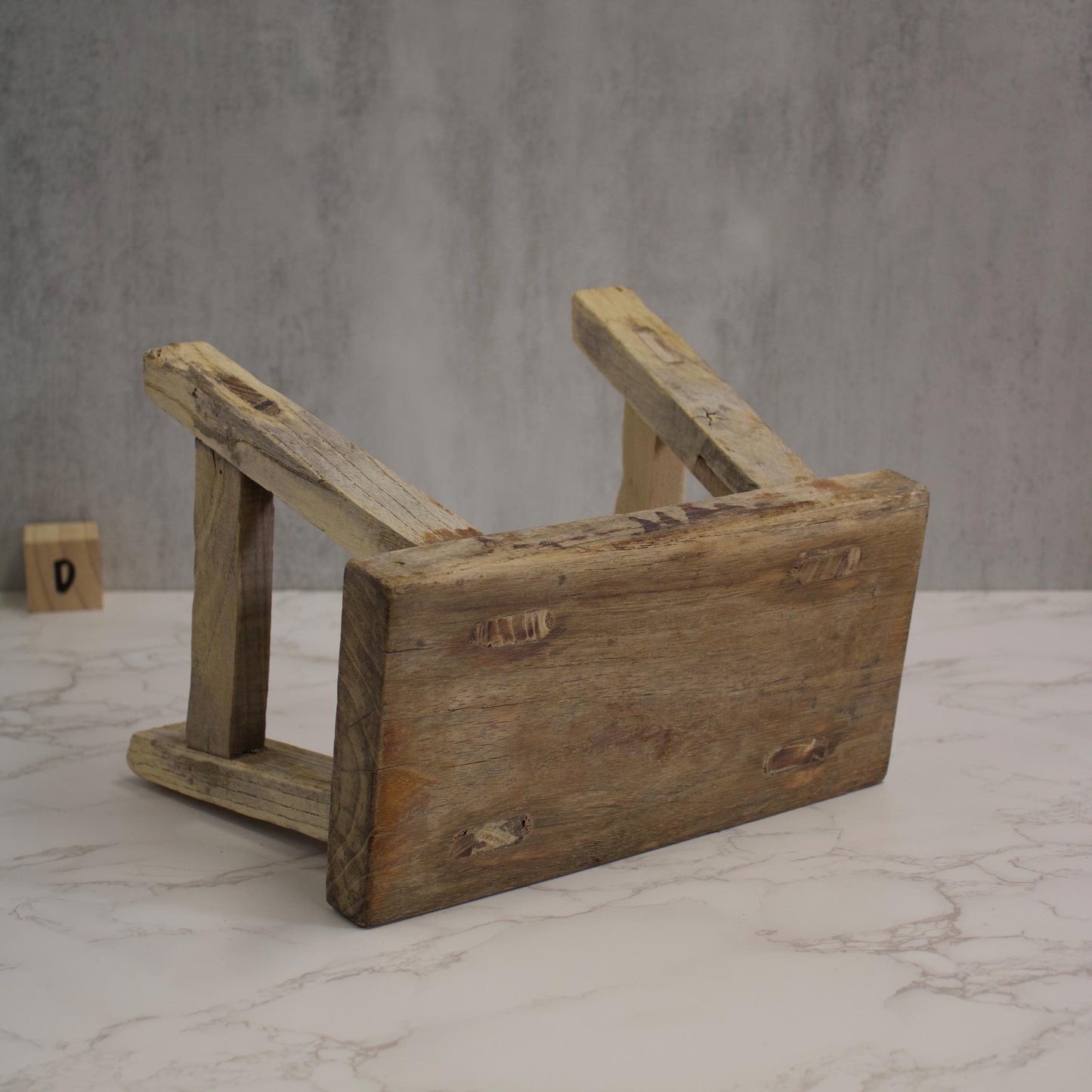 Vintage Mini Elmwood Stool