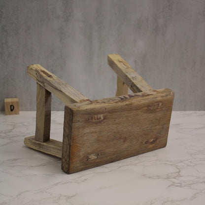 Vintage Mini Elmwood Stool