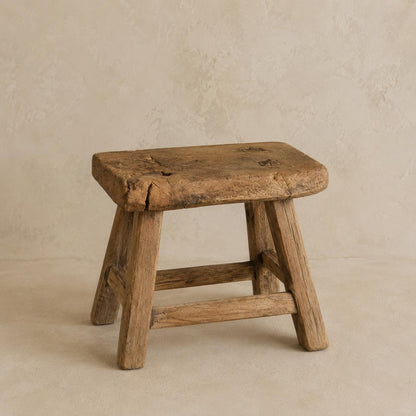 Vintage Mini Elmwood Stool