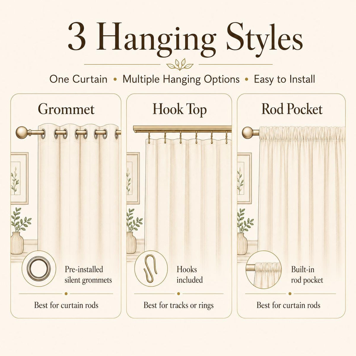 Boho Geometric Cotton Linen Curtain with Black Tassel Trim