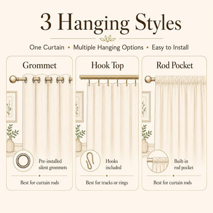 Boho Geometric Cotton Linen Curtain with Black Tassel Trim