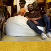Pure Leather Bean Bag Chair | Rustic Handmade Lounger (Cover Only)