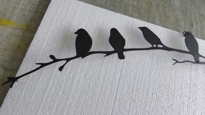 Birds on Branch Metal Wall Art: Wall Decor Nature Lover