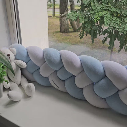Braid pillow for door or window draft barrier. Knot pillow
