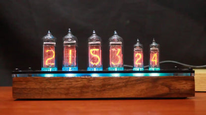 Nixie Tube Clock IN14 and IN16 on 6 lamps