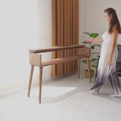 Solid Wood Piano Keyboard Stand, Handmade Modern Design
