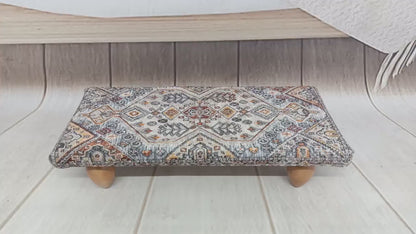 Foot rest pouf, Upholstered bed step, Multipurpose stool, Under desk stool, Foot bench, Ottoman bench, Low stool, Couch table, Boho tray