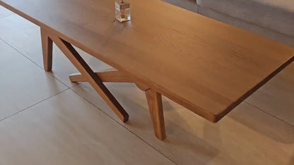 Transformation table 2in1 dining/coffee | natural solid wood | coffee table | handiwork | dining table | height adjustment transformer table