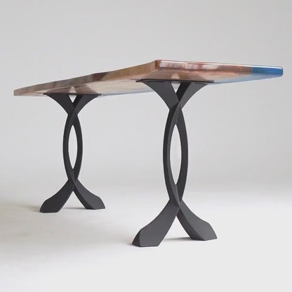 Handcrafted Console Table Legs 207 Curva 28" H for Modern Custom Furniture | Flowyline