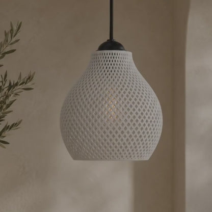 Modern Lattice Pendant Light with E26 Socket & Ceiling Canopy